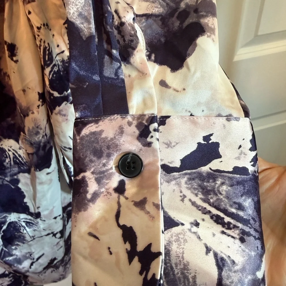 Worthington Floral Wrap Dress - Black, Cream, Pink - Picture 4 of 5
